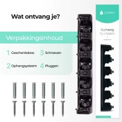 CLEANLY® Bezemhouder - Ophangsysteem Voor Tuingereedschap - Bezem Ophangsysteem - Gereedschapshouder Met Ophanghaken - ABS -Tuin Kortingswinkel 1200x1200 369