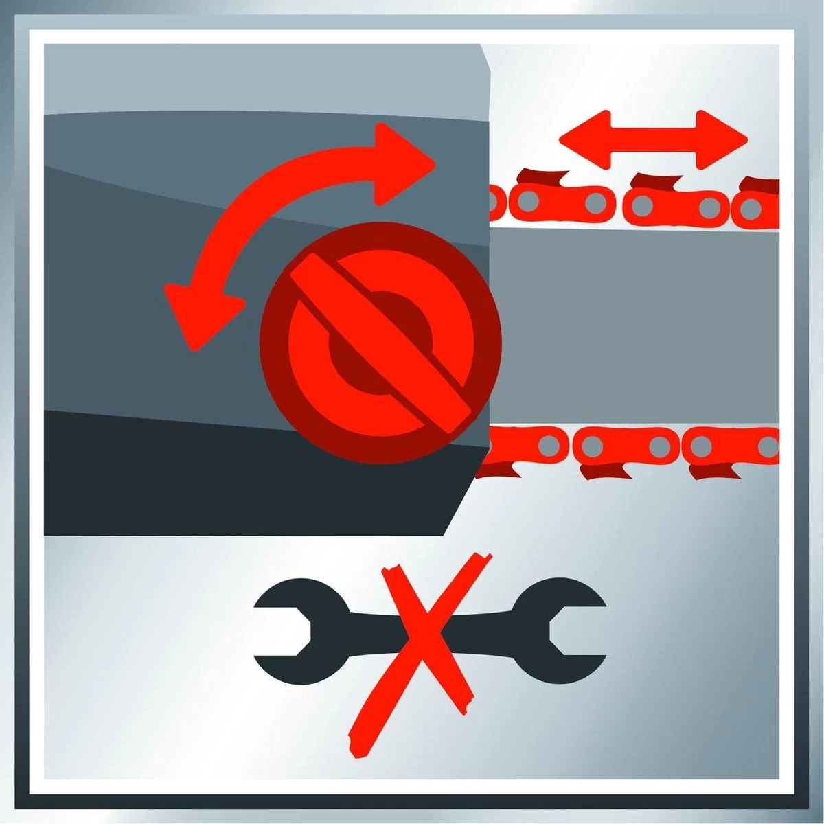 Einhell Accu Kettingzaag GE-LC 18 Li Kit (1x3,0Ah) Power X-Change (Li-Ion - 18 V - 25 Cm Zwaardlengte - 23 Cm Snijlengte - Terugslagbescherming - Kettingvangbout - Incl. 3,0 Ah Accu En Lader) 14 Einhell Accu Kettingzaag GE-LC 18 Li Kit (1x3,0Ah) Power X-Change (Li-Ion - 18 V - 25 Cm Zwaardlengte - 23 Cm Snijlengte - Terugslagbescherming - Kettingvangbout - Incl. 3,0 Ah Accu En Lader) - Afbeelding 14