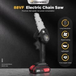 Violeworks® Accu Kettingzaag - Snoeizaag - Mini Kettingzaag - Handkettingzaag - Ook Voor Makita - Elektrische Kettingzaag - Elektrische Snoeischaar - Op Batterij - 2900 MAh - 1080W - 88V 13 Violeworks® Accu Kettingzaag - Snoeizaag - Mini Kettingzaag - Handkettingzaag - Ook Voor Makita - Elektrische Kettingzaag - Elektrische Snoeischaar - Op Batterij - 2900 MAh - 1080W - 88V -Tuin Kortingswinkel 1200x1200 438