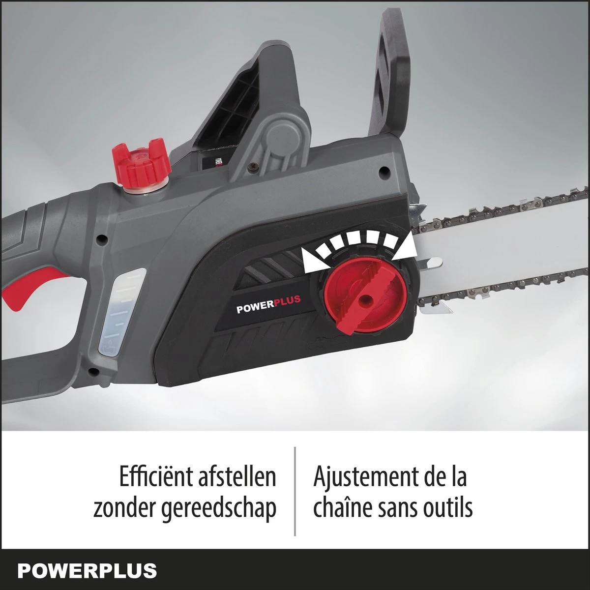Powerplus POWEG10110 Elektrische Kettingzaag - 2200W - Zwaardlengte 400mm - Automatische Kettingsmering - Incl. 1x Ketting En 1x Zwaard 4 Powerplus POWEG10110 Elektrische Kettingzaag - 2200W - Zwaardlengte 400mm - Automatische Kettingsmering - Incl. 1x Ketting En 1x Zwaard - Afbeelding 4