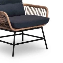 BUITEN Living Dex Wicker Loungestoel Tuin | Wicker + Aluminium | Bamboe Antraciet -Tuin Kortingswinkel 1200x1200 534