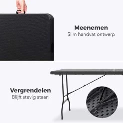 LifeGoods Klaptafel - Inklapbaar - 180 Cm - 6 Tot 8 Personen - Zwart -Tuin Kortingswinkel 1200x1200 553