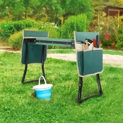 Uten - Kniebankje Tuin - Knie Steun - Tuinkruk Inklapbaar - Kniesteun Tuinieren - Kniekussen - Tot 150 Kg - Groen -Tuin Kortingswinkel 1200x1200 619