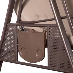 SORARA® Luxe Schommelbank Met Zonnescherm - Bruin - Zware Kwaliteit. -Tuin Kortingswinkel 1200x1200 647