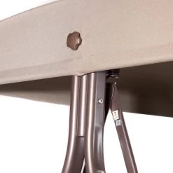 SORARA® Luxe Schommelbank Met Zonnescherm - Bruin - Zware Kwaliteit. -Tuin Kortingswinkel 1200x1200 650