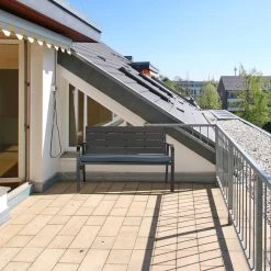 Relaxdays Tuinbank Met Kussen - 2 Zits Buitenbank Metaal - Balkonbank Kunststof - Voortuin -Tuin Kortingswinkel 1200x1200 684