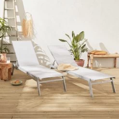 ELSA - Set Van 2 Ligstoelen Van Aluminium En Textileen, Ligbed Multipositioneel Met Wieltjes, Kleur Grijs/lichtgrijs 8 ELSA - Set Van 2 Ligstoelen Van Aluminium En Textileen, Ligbed Multipositioneel Met Wieltjes, Kleur Grijs/lichtgrijs -Tuin Kortingswinkel 1200x1200 753