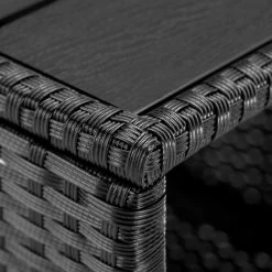 Casaria Polyrattan Bijzettafel - WPC Tafelblad 45x45x40cm – Zwart -Tuin Kortingswinkel 1200x1200 778