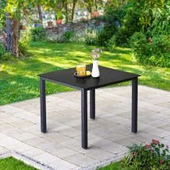 Casaria – Tuintafel – Aluminium – 90x90x75cm –Antraciet -Tuin Kortingswinkel 1200x1200 784