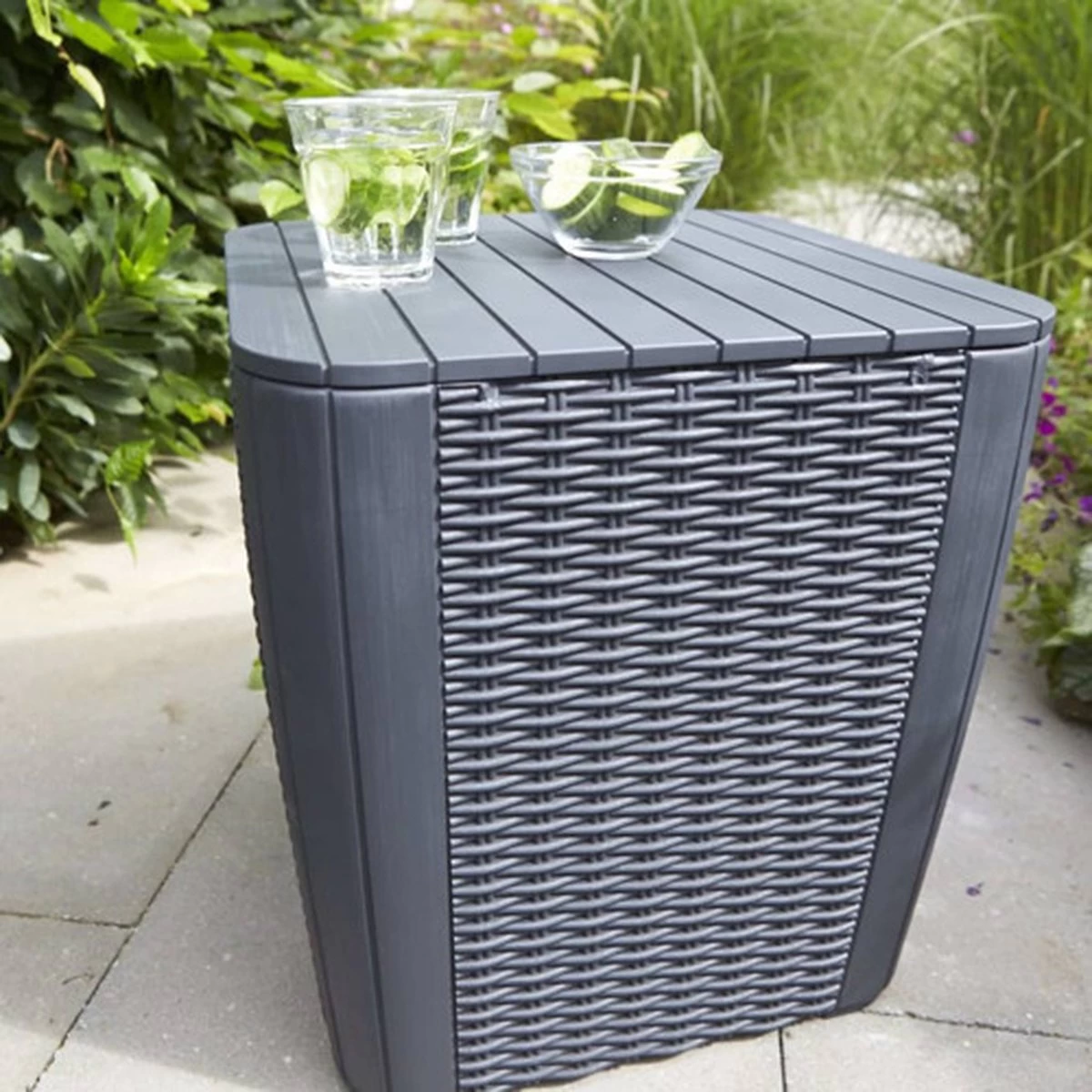 ALLIBERT Keter Luzon Opbergtafel - 39x39x43cm - Donkergrijs 10 ALLIBERT Keter Luzon Opbergtafel - 39x39x43cm - Donkergrijs - Afbeelding 10