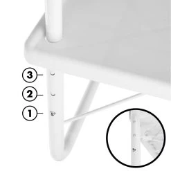 Luxe Inklapbare Balkontafel – 52 X 40 X 56cm – Wit – Hangend – Balkonbar – Balkontafels – Balkontafeltje – Hangtafel Balkon – Balcony Table – Voor Aan Het Balkon – Ophangbaar – Opklapbaar – Tafel – Inklapbaar – Buiten – Tafeltje – Klaptafel -Tuin Kortingswinkel 1200x1200 813