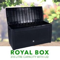 Opbergbox 310L UV-Bestendig Weerbestendig Wielen Tuinbox Rotan-look Antraciet 25 Opbergbox 310L UV-Bestendig Weerbestendig Wielen Tuinbox Rotan-look Antraciet -Tuin Kortingswinkel 1200x1200 850