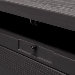 Merkloos Woody Tuin Opbergbox - 324 Liter 45x120x60 Cm - Tuinkussenbox - Antraciet/bruin -Tuin Kortingswinkel 1200x1200 880