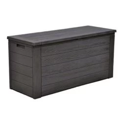Merkloos Woody Tuin Opbergbox - 324 Liter 45x120x60 Cm - Tuinkussenbox - Antraciet/bruin -Tuin Kortingswinkel 1200x1200 881