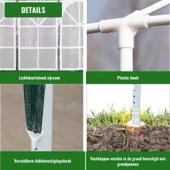 Merkloos Partytent - Paviljoen Opvouwbaar - Easy Up Tuintent Met Zijpanelen - Groen/ 6m X 3m/ 120g/m² -Tuin Kortingswinkel 1200x1200 894