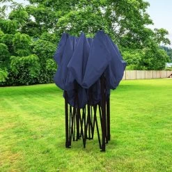 LifeGoods Partytent - 3x3 M - Easy Up - Opvouwbaar - Waterdicht - Draagtas Met Wieltjes - Donkerblauw -Tuin Kortingswinkel 1200x1200 928