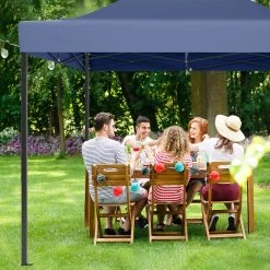 LifeGoods Partytent - 3x4.5 M - Zijwanden - Easy Up - Opvouwbaar - Waterdicht - Draagtas Met Wieltjes - Donkerblauw -Tuin Kortingswinkel 1200x1200 985