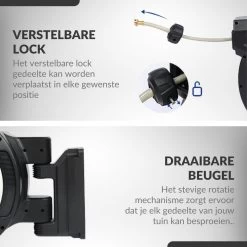 Buxibo - Wandslangenbox 20 Meter + 2 Meter - Tuinslang Met Haspel - 9 Sproei Standen - Slangenhouder 180° Draaibaar - Tuinslanghaspel Zwart+ Gratis Sproeier - Zwart -Tuin Kortingswinkel 1200x1200 998