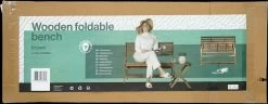 Merkloos Inklapbare Houten Tuinbank -Tuin Kortingswinkel 1200x466