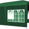 Merkloos Partytent - Paviljoen Opvouwbaar - Easy Up Tuintent Met Zijpanelen - Groen/ 6m X 3m/ 120g/m²