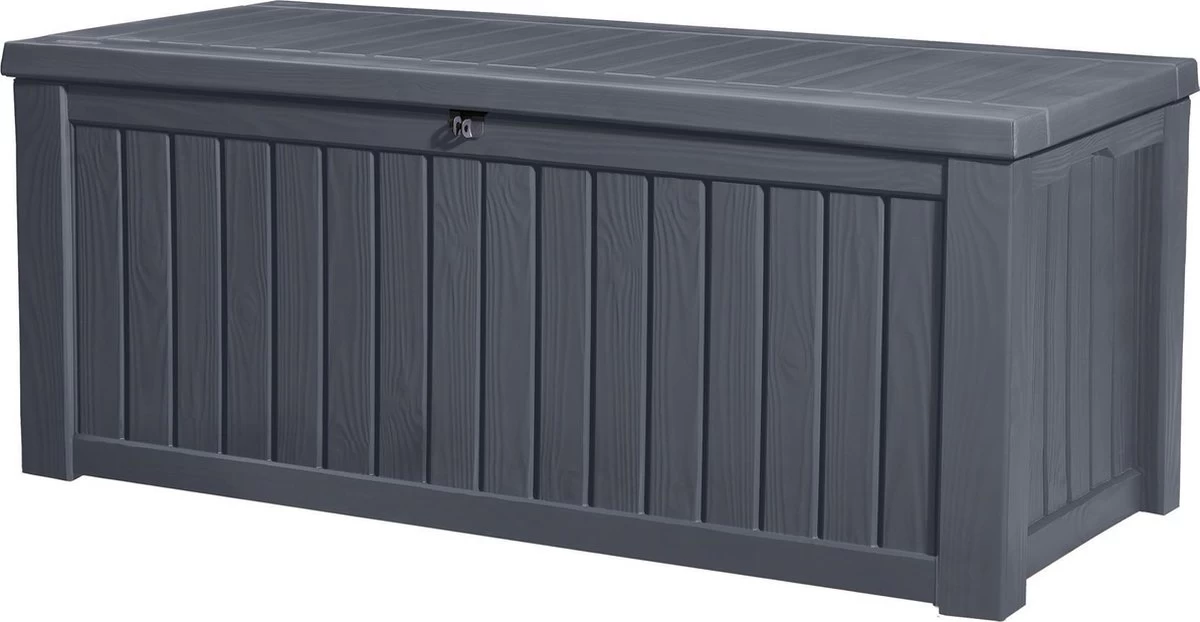 Keter Rockwood Opbergbox - 570L - 155x72.4x64.4cm - Grafiet 1 Keter Rockwood Opbergbox - 570L - 155x72.4x64.4cm - Grafiet