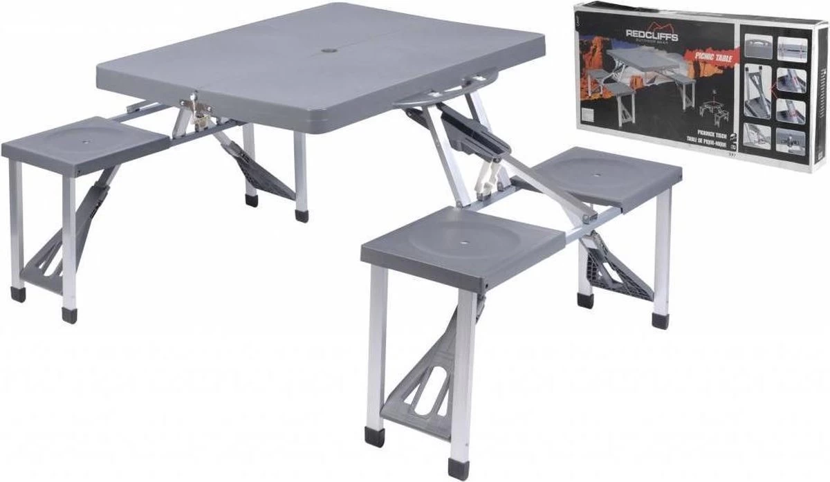 Opvouwbare Picknicktafel - Redcliffs Outdoor Gear 4 Opvouwbare Picknicktafel - Redcliffs Outdoor Gear - Afbeelding 4