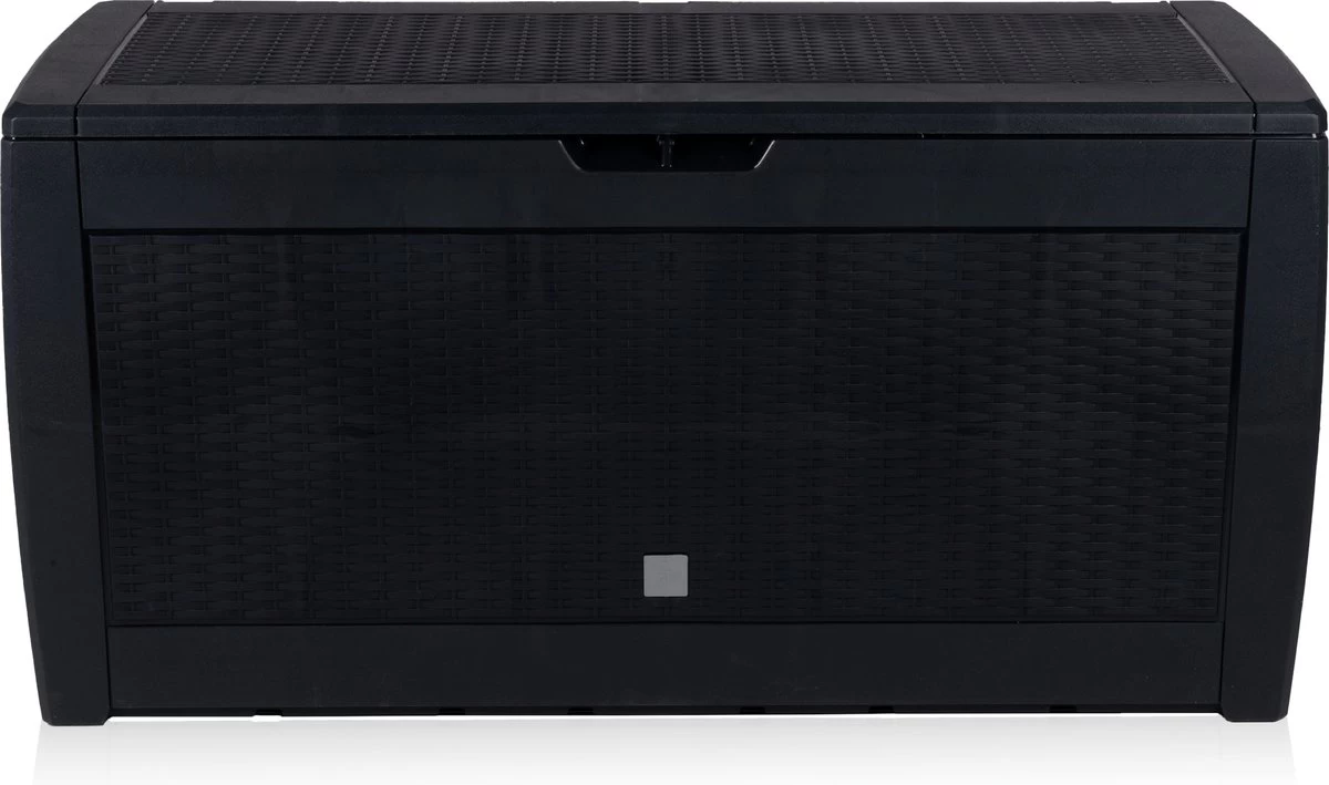 Opbergbox 310L UV-Bestendig Weerbestendig Wielen Tuinbox Rotan-look Antraciet 5 Opbergbox 310L UV-Bestendig Weerbestendig Wielen Tuinbox Rotan-look Antraciet - Afbeelding 5