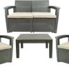 MaxxGarden Rattan Loungeset - 4 Persoons Zithoek - Design Wicker Tuinset