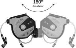 CoolHome Wandslangenbox 30 Meter + 2 Meter - Tuinslang Met Haspel- Slangenhouder 180° Draaibaar - Tuinslanghaspel Zwart - Grijs -Tuin Kortingswinkel 1200x751 4