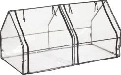 Relaxdays Kweekkas Pvc Met 2 Deuren - Lage Foliekas - Kleine Tuinkas - Plantenkas Tuin -Tuin Kortingswinkel 1200x755 1