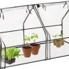 Relaxdays Kweekkas Pvc Met 2 Deuren - Lage Foliekas - Kleine Tuinkas - Plantenkas Tuin