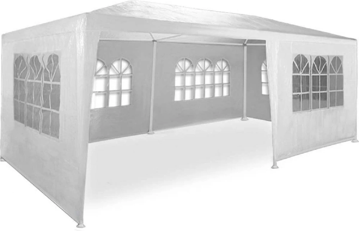 MaxxGarden Partytent - Paviljoen - 300 X 600 X 250 Cm - Met Zijwanden - Waterdicht Pro - 32mm Buizen – Wit 1 MaxxGarden Partytent - Paviljoen - 300 X 600 X 250 Cm - Met Zijwanden - Waterdicht Pro - 32mm Buizen – Wit