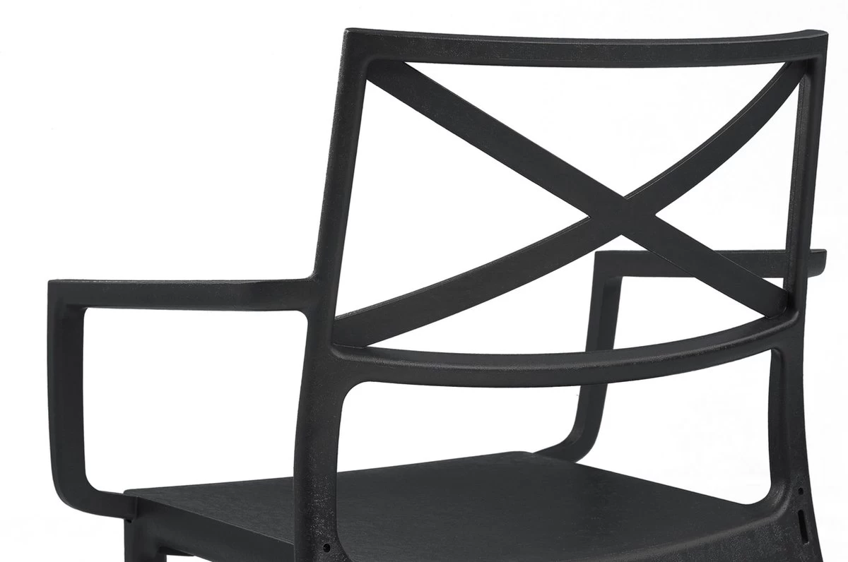 Keter Metalix Tuinstoelen - 4 Stuks - 53,3x60,2x81,3 Cm - Zwart 4 Keter Metalix Tuinstoelen - 4 Stuks - 53,3x60,2x81,3 Cm - Zwart - Afbeelding 4