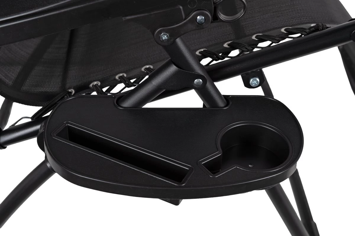 Luxe Ligstoel Met Hoofdsteun & Voetsteun - Verstelbare Rugleuning - Zonnebed Relaxstoel Voor Tuin/Terras/Strand/Balkon/Zwembad/Camping - Inklapbaar - Weerbestendig - Zwart 5 Luxe Ligstoel Met Hoofdsteun & Voetsteun - Verstelbare Rugleuning - Zonnebed Relaxstoel Voor Tuin/Terras/Strand/Balkon/Zwembad/Camping - Inklapbaar - Weerbestendig - Zwart - Afbeelding 5