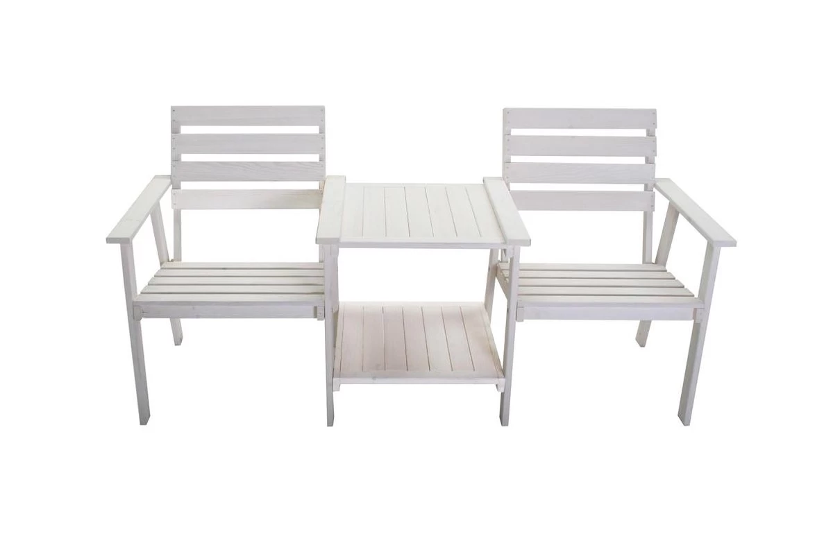 Tuinbank - Romeo Tete A Tete - Wit - 170cm 2 Tuinbank - Romeo Tete A Tete - Wit - 170cm - Afbeelding 2