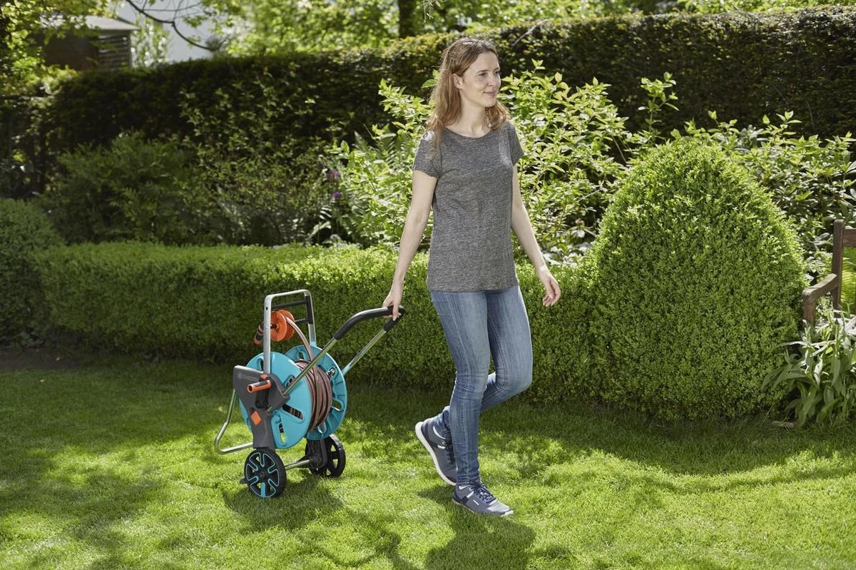 GARDENA AquaRoll M Easy Set - Slangwagen - Maximaal 60 M Opbergcapaciteit 2 GARDENA AquaRoll M Easy Set - Slangwagen - Maximaal 60 M Opbergcapaciteit - Afbeelding 2