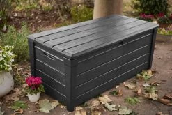 Keter Brightwood Opbergbox - 455L - 145x69,7x60,3 Cm - Grafiet -Tuin Kortingswinkel 1200x801 12