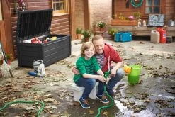 Keter Brightwood Opbergbox - 455L - 145x69,7x60,3 Cm - Grafiet -Tuin Kortingswinkel 1200x801 13