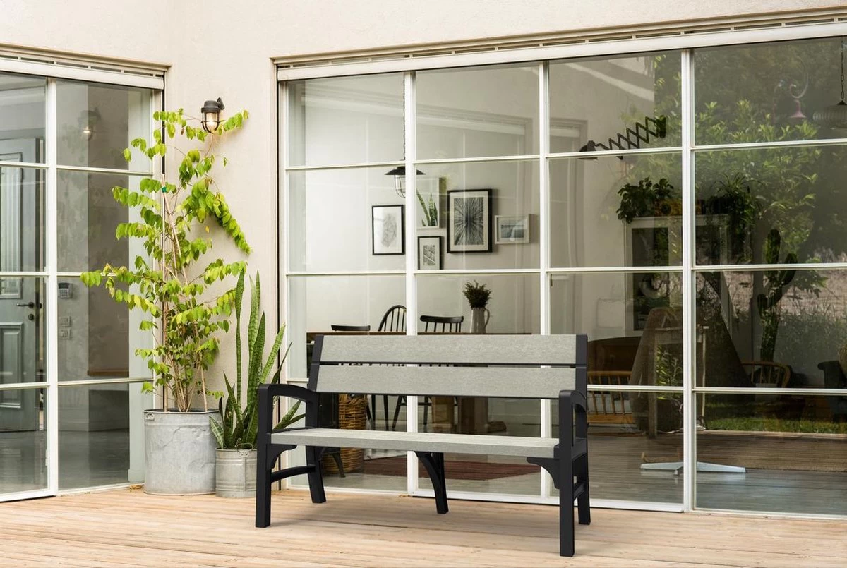 Keter Montero Tuinbank - 3-personen - 150x62,5x89cm – Grafiet 11 Keter Montero Tuinbank - 3-personen - 150x62,5x89cm – Grafiet - Afbeelding 11