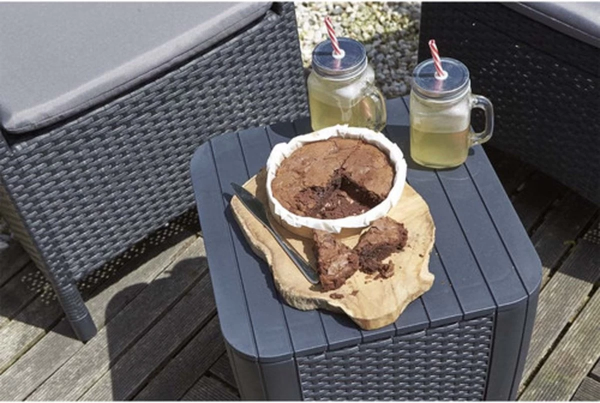 ALLIBERT Keter Luzon Opbergtafel - 39x39x43cm - Donkergrijs 13 ALLIBERT Keter Luzon Opbergtafel - 39x39x43cm - Donkergrijs - Afbeelding 13