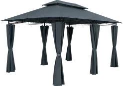 Casaria Paviljoen Topas 3x4m - UV-bescherming 50+ - Antraciet