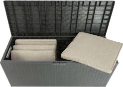 Verrijdbare Tuinkussen Opbergbox - Rattan Look - Zwart - 350 Liter 12 Verrijdbare Tuinkussen Opbergbox - Rattan Look - Zwart - 350 Liter -Tuin Kortingswinkel 1200x850 1