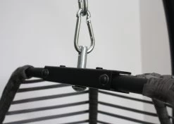 Pro Garden Lowander Hangstoel Egg 191x126x126- Schommelstoel Met Rattan Cocoon En Robuust Stalen Standaard Incl. Kussens - Volledig Inklapbaar - Lichtgrijs -Tuin Kortingswinkel 1200x855