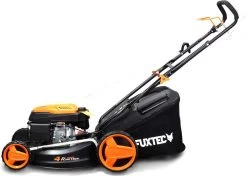 FUXTEC Grasmaaier Benzine - 46cm - Zelfrijdend / Zelftrekkend / Achterwielaandrijving - Mulchfunctie - Opvangbak 50L - FX-RM4646 -Tuin Kortingswinkel 1200x856
