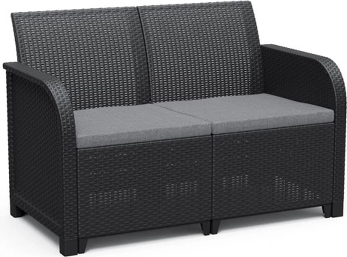 Keter Tuinbank 2-zits Rosalie Grafietkleurig 1 Keter Tuinbank 2-zits Rosalie Grafietkleurig