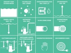 VONROC Dompelpomp/Waterpomp 300W - 6500l/h - Voor Schoon En Licht Vervuild Water - Met Vlotter -Tuin Kortingswinkel 1200x897 3