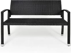 Casaria Polyrattan Tuinbank – 2 Zits UV-bestendig - Zwart 10 Casaria Polyrattan Tuinbank – 2 Zits UV-bestendig - Zwart -Tuin Kortingswinkel 1200x901 7