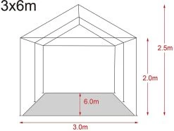MaxxGarden Partytent - Paviljoen - 300 X 600 X 250 Cm - Met Zijwanden - Waterdicht Pro - 32mm Buizen – Wit 16 MaxxGarden Partytent - Paviljoen - 300 X 600 X 250 Cm - Met Zijwanden - Waterdicht Pro - 32mm Buizen – Wit -Tuin Kortingswinkel 1200x902 4