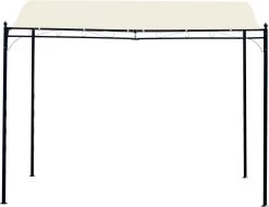 Outsunny Pergola Partytent Paviljoen Overkapping Tent Metaal Crème 297x297 Cm 84C-038 -Tuin Kortingswinkel 1200x923 2