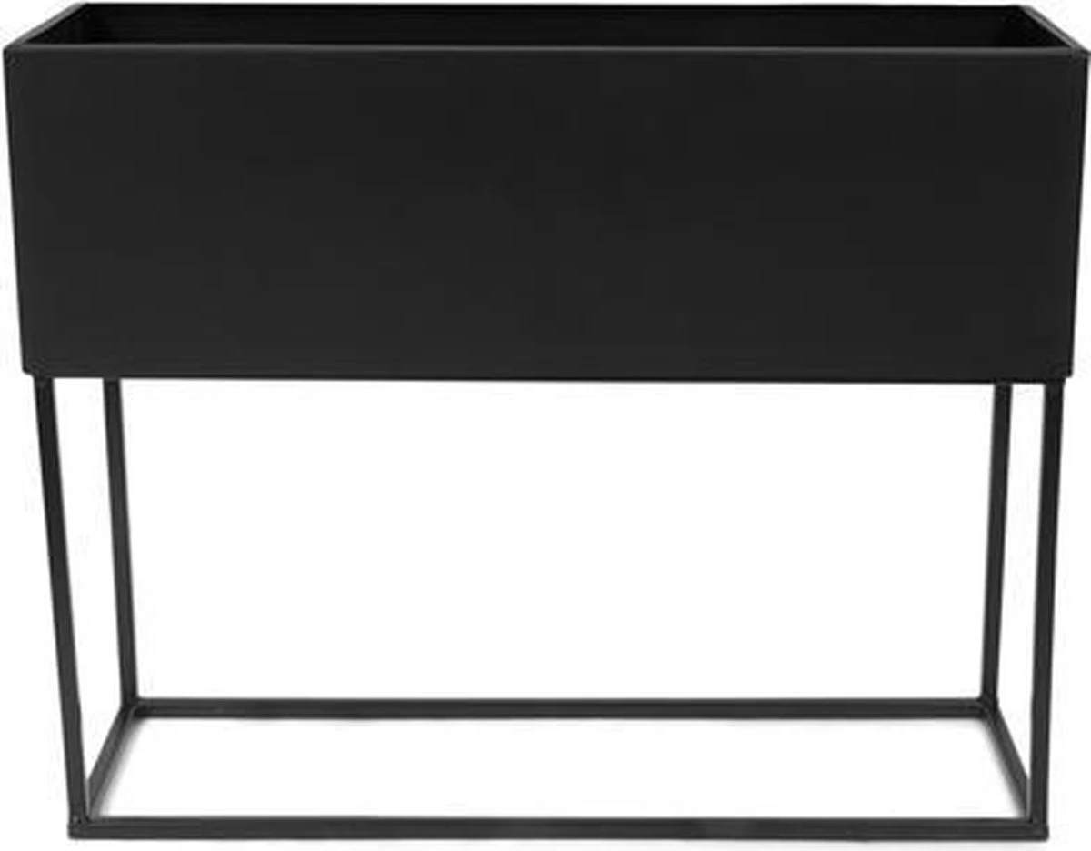 SENZA Rechthoekige Plantenbak - Bloemenbak Ijzer - 42.5 X 34cm - Zwart 2 SENZA Rechthoekige Plantenbak - Bloemenbak Ijzer - 42.5 X 34cm - Zwart - Afbeelding 2